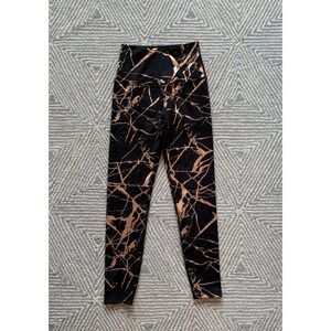 Women's Beyond Yoga Lost Your Marbles High Waisted Legging- Black/Rose Gold‎ XS